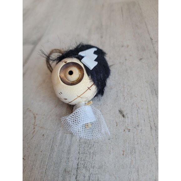 Pier 1 crazy head skeleton Frankenstein bride ornament Halloween - Picture 4 of 9